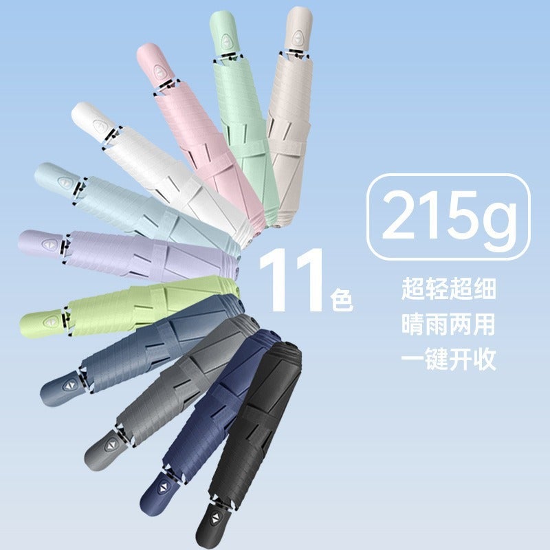 Portable Three-Fold Umbrella Sunny And Rain Dual-Use Women'S Sun Umbrella Sunscreen Ultra-Light Automatic Folding Sunshade Umbrella Custom Pattern - Image 2